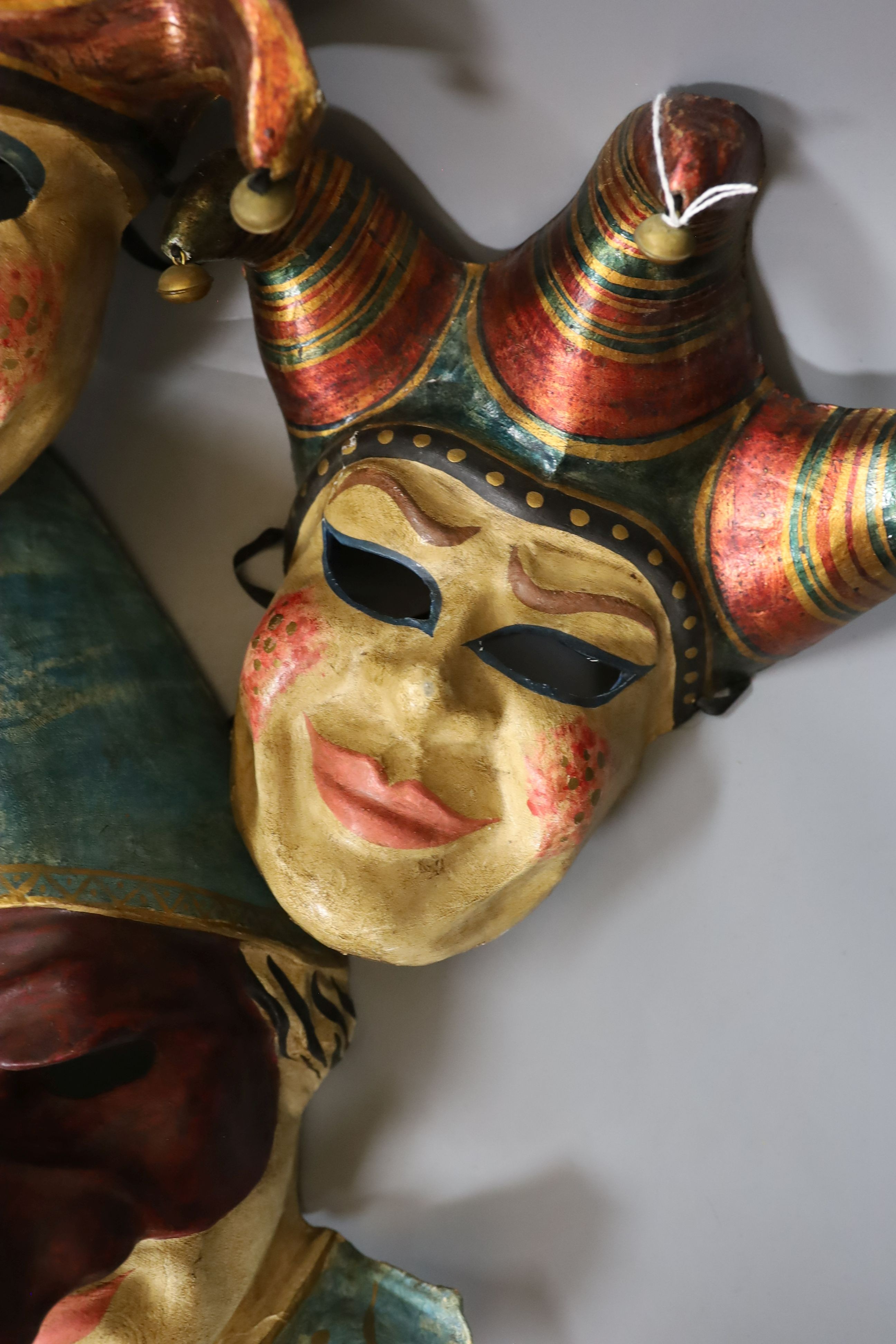 Five Venetian festive face masks